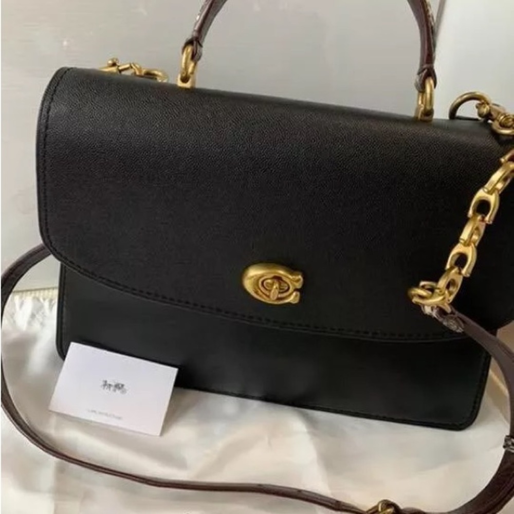 COACH Parker Top Handle              Colorblock w/ Snakeprint detail
